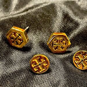 Tory Burch gold stud earrings
